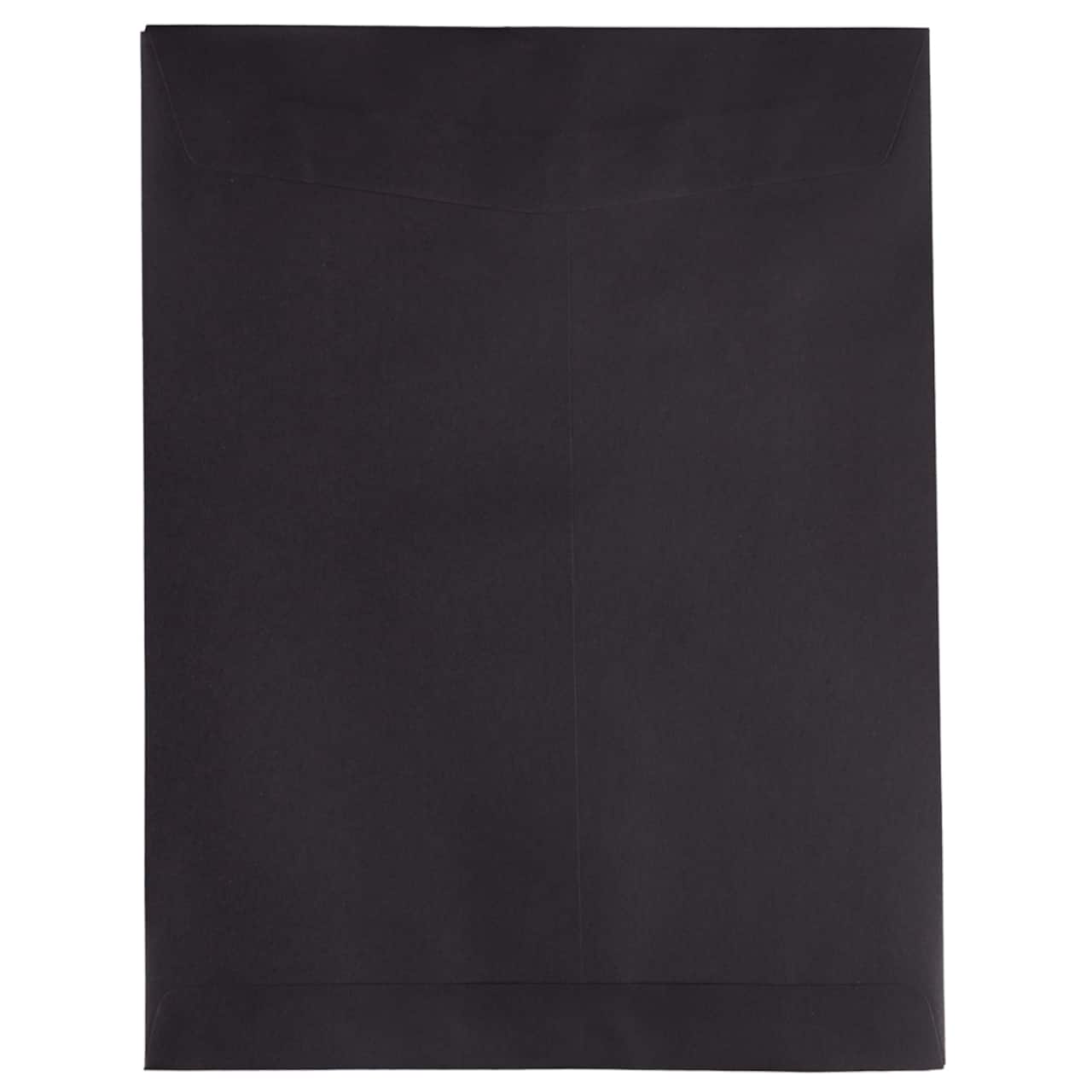 JAM Paper 10" x 13" Smooth Black Open End Catalog Envelopes
